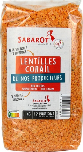 RED LENTILS DRIED (SABAROT)