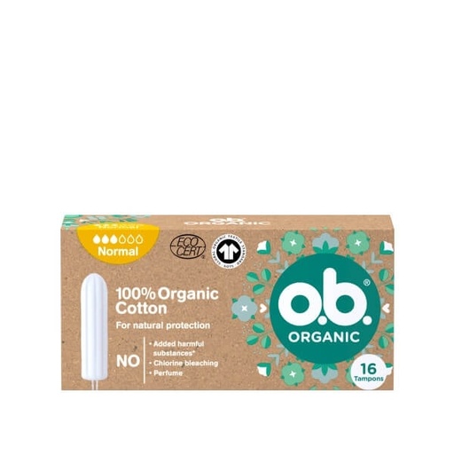 TAMPONS WITHOUT APPLICATOR NORMAL (O.B. ORGANIC)