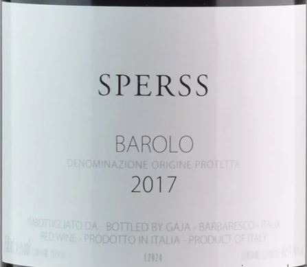 SPERSS BAROLO 2017 (ANGELO GAJA)