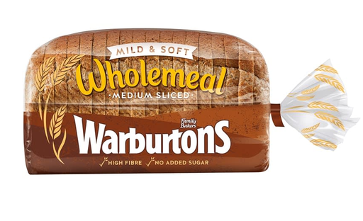 WHOLEMEAL MEDIUM SLICED BREAD (WARBURTON'S)