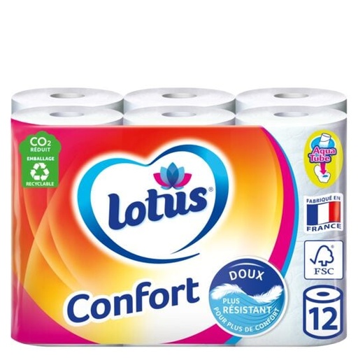 TOILET PAPER 2 PLY CONFORT (LOTUS)