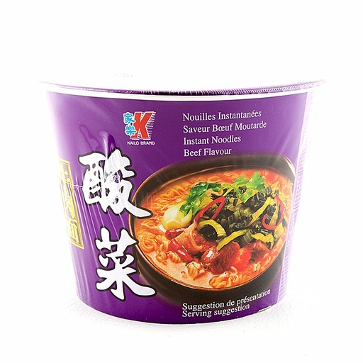 [161218] BEEF NOODLE SOUP WITH TANGY MUSTARD FLAVOUR IN A BOWL (KAILO)