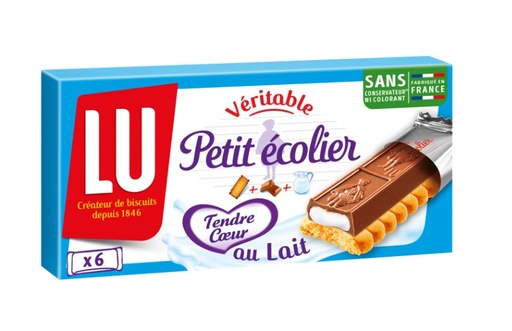 MILK CHOCOLATE BISCUITS WITH MILK CENTER (LU)