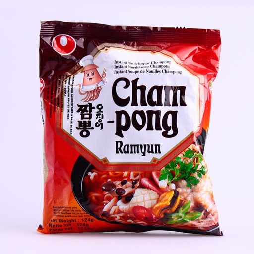 [17036] NOODLE SOUP SEAFOOD FLAVOUR WITH SPICES AND KIMCHI (CHAM PONG RAMYUM) (Nong shim)