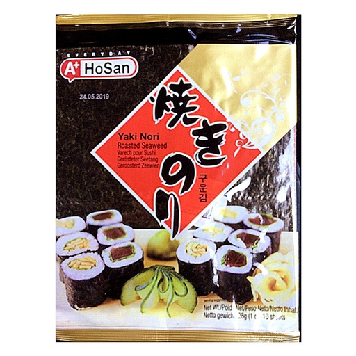 [37219] NORI SEAWEED FOR SUSHI 10 SHEETS (HOSAN)