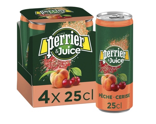 [FB22402200084449] PEACH & CHERRY JUICY SPARKLING WATER (PERRIER)