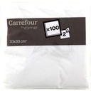 NAPKINS WHITE 33 X 33 CM (CARREFOUR HOME)