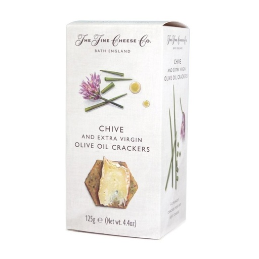 [THFR20] CRACKERS EXTRA VIRGIN OLIVE OIL AND CHIVE (THE FINE CHEESE CO.)