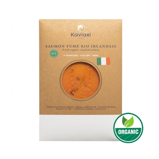 [KAVIARI15] SMOKED SALMON ORGANIC SLICED IRISH (KAVIARI)