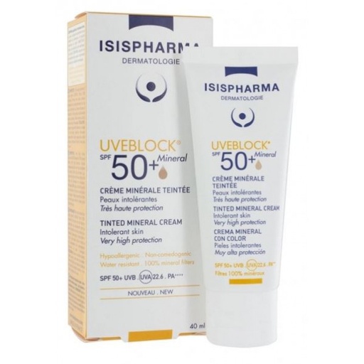 [3760269770287] UVEBLOCK SP50+ MINERAL TINTED CREAM (ISISPHARMA)