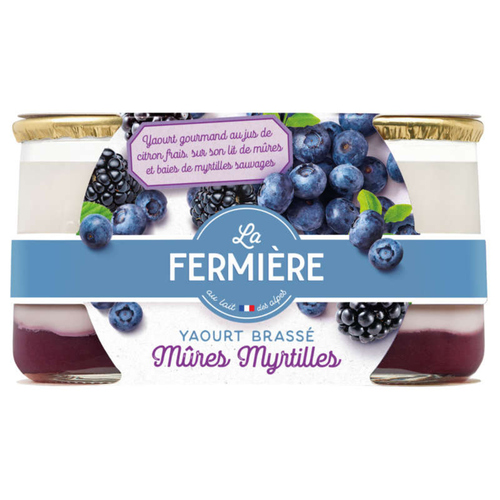 [178635] YOGHURT WITH BLACKBERRY AND BLUEBERRY (LA FERMIERE )