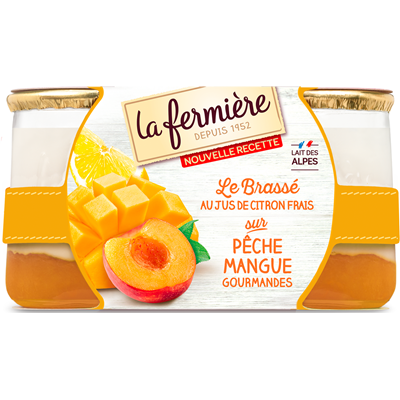 [3279231342006] YOGHURT WITH PEACH AND MANGO (LA FERMIERE )