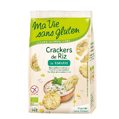 [EU7795] GLUTEN FREE ROSEMARY RICE CRACKERS (MA VIE SANS GLUTEN)