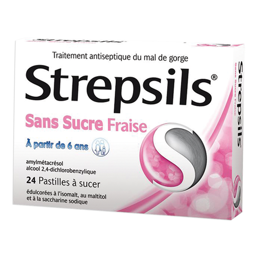 [3400937412117] STREPSILS CAPSULES STRAWBERRY NO SUGAR (STREPSIL)