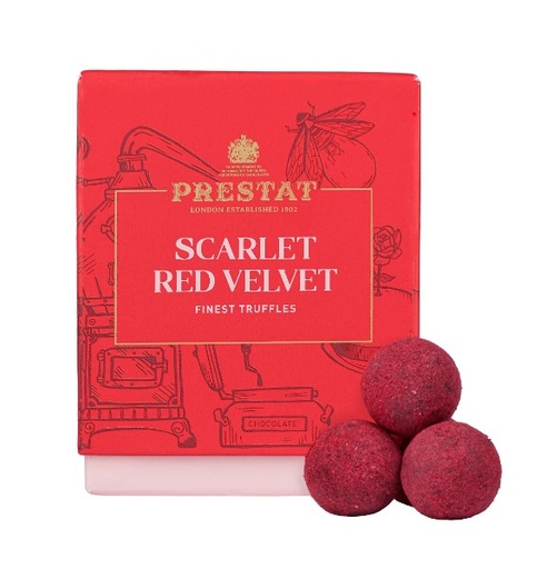 SCARLET RED VELVET TRUFFLE CUBE (PRESTAT)