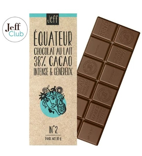 BAR N°1 DARK CHOCOLATE 70% COTE D'IVOIRE (JEFF CLUB)