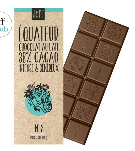 BAR N°2 MILK CHOCOLATE 38% ECUADOR (JEFF CLUB)