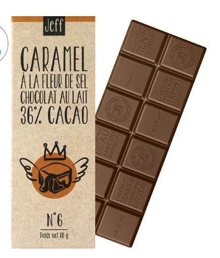 BAR N° 6 MILK CHOCOLATE 36% AND CARAMEL & SEA SALT (JEFF CLUB)