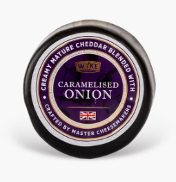 [239966] WAXED MATURE CHEDDAR CARAMELISED ONION FLAVOUR (WYKE FARMS)