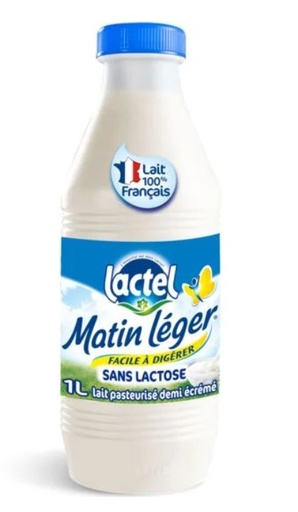 SEMI SKIMMED LACTOSE FREE UHT MILK (LACTEL)