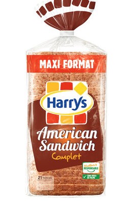 WHOLEMEAL BREAD SLICED - AMERICAN SANDWICH (HARRY'S)