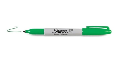 PERMANENT MARKER GREEN  FINE TIP (SHARPIE )