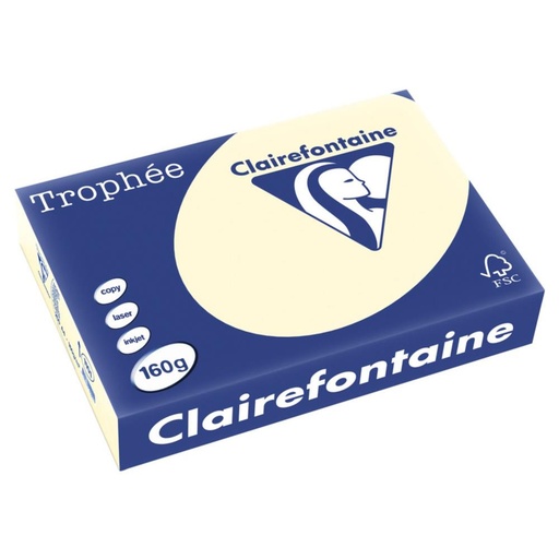 CARD PAPER TROPHEE IVORY/CREAM A4 (160 G) (CLAIREFONTAINE)