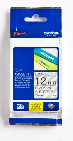 LABELS LAMINATED TZE 131 BLACK ON CLEAR (BROTHER)