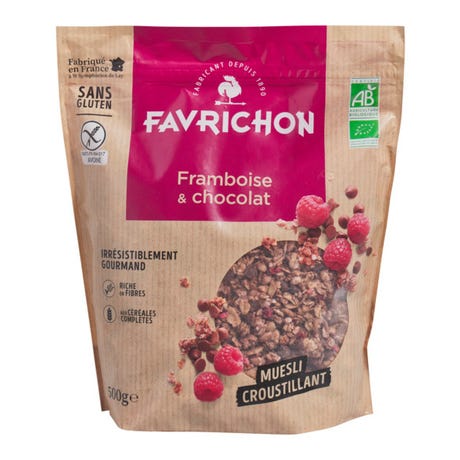 [PR5214_000] GRANOLA RASPBERRY CHOCOLATE GLUTEN FREE (FAVRICHON)