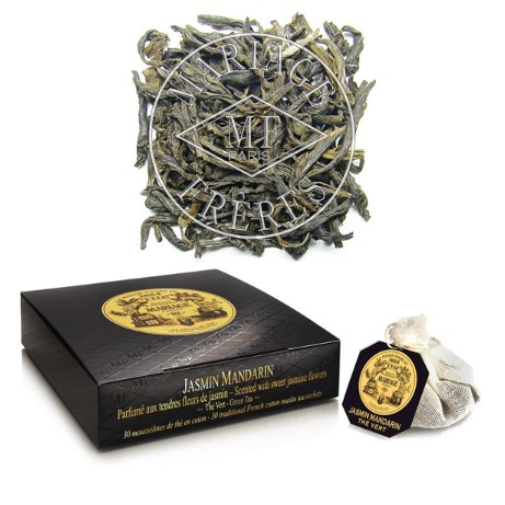 [TB8313] GREEN TEA BAGS JASMIN MANDARIN (MARIAGE FRERES)