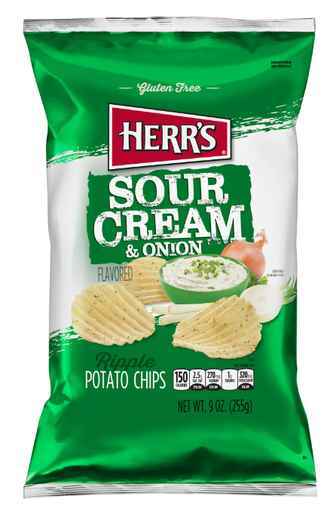 CRISPS SOUR CREAM & ONION (HERR'S)